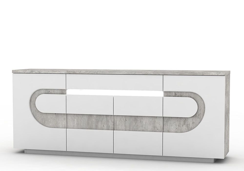 Enfilade 4 Portes avec Éclairage LED (Collection Saturne)