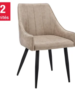 Ari - Ensemble de 2 chaises moderne pour salle à manger