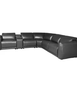 Nice Link - Sectionnel en cuir pleine fleur, 6 pièces