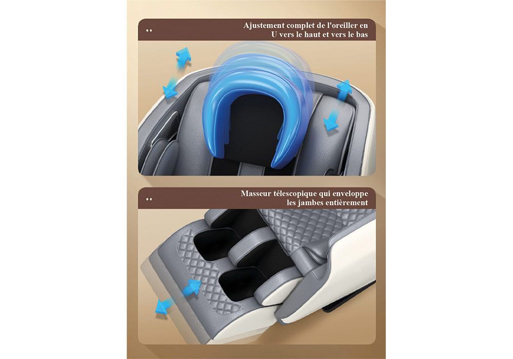 Fauteuil de Massage Relaxant Solaria Top Relax Gris - Image 5