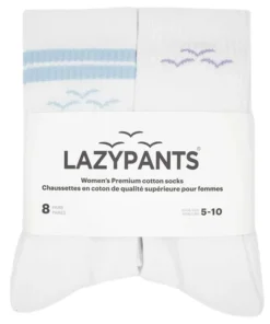 Lazypants - Chaussettes en coton premium, 8 paires pour femmes