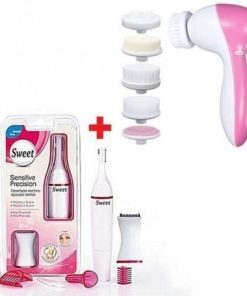 Brosse Electrique Pour Soins De Visage 5 En 1 + Sweet Rasoir Épilateur