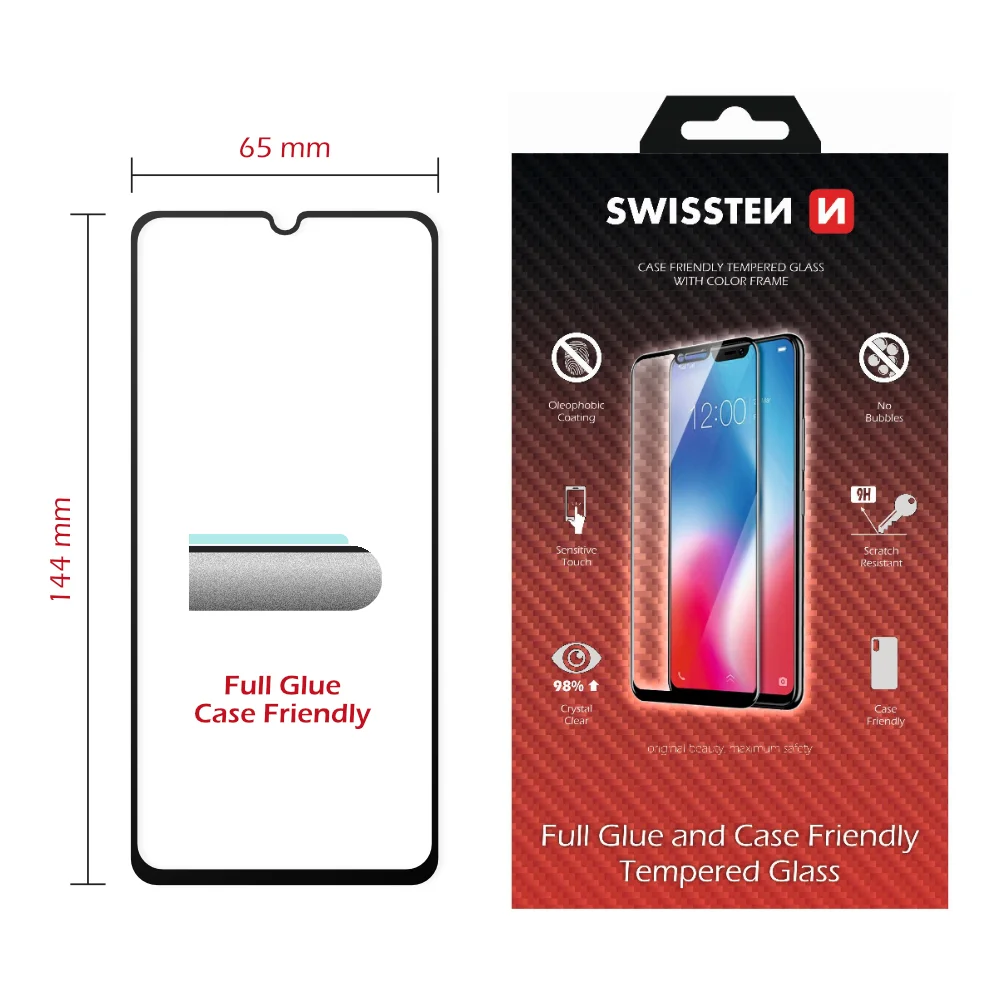 Verre trempé Swissten iPhone 17 Pro – 54501883 – Full Glue – Black - Image 2